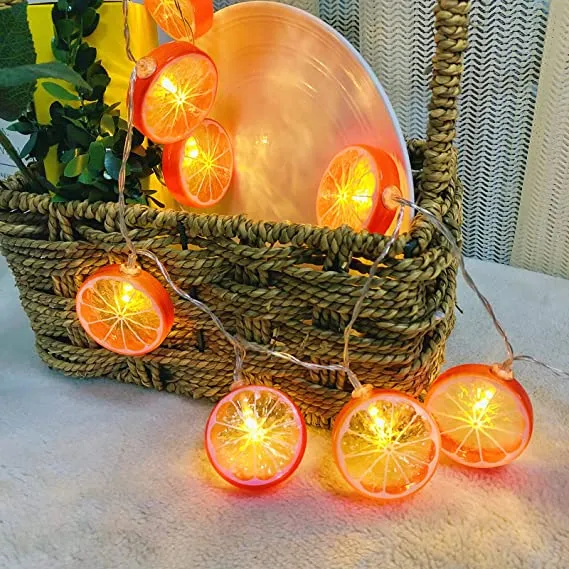 10 LED Battery Operated String Light with Orange - Warm White