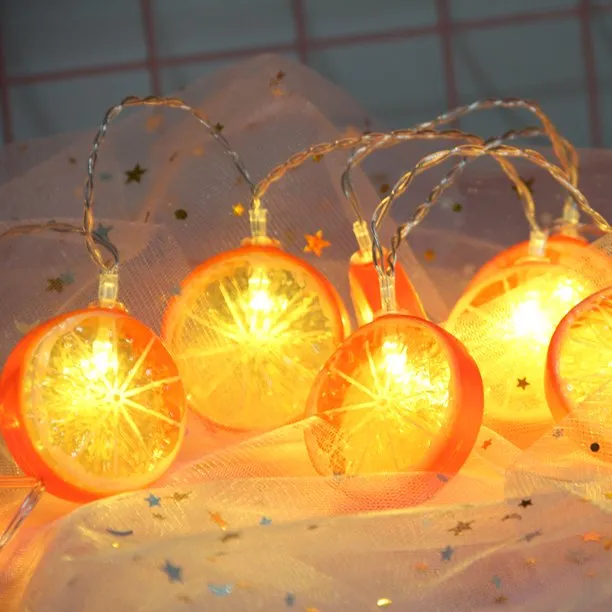 10 LED Battery Operated String Light with Orange - Warm White