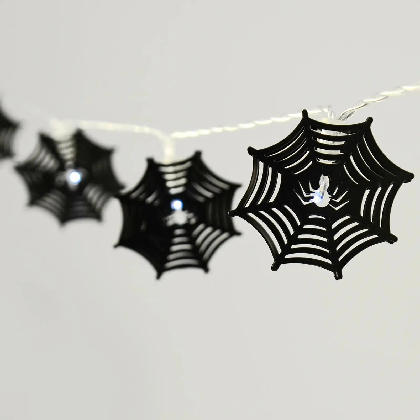 10 Spiders Web String Lights LED Halloween Party Decorations