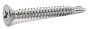 12-14 x 3 Phillips Flat Self Drill Screw Zinc Plated