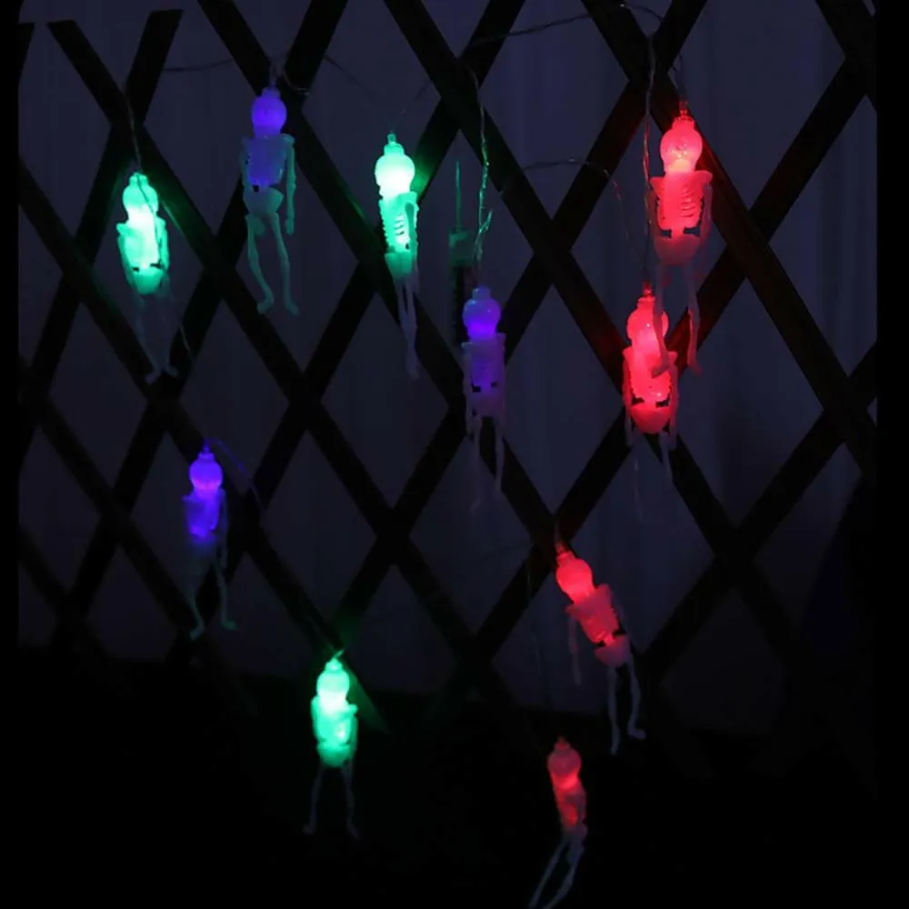 1.5 M Halloween String Lights Skull RGB Color