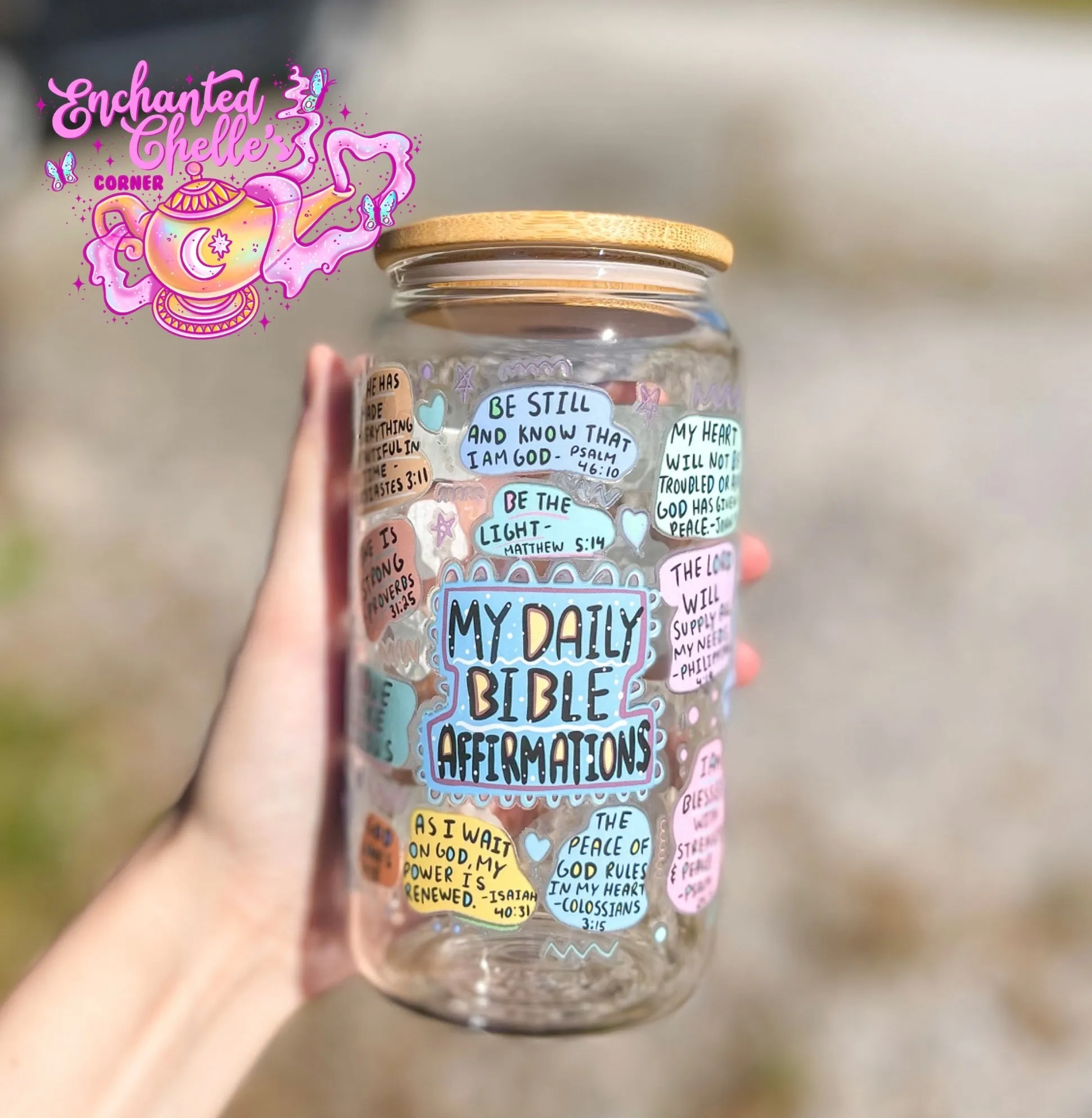 16 oz Glass My Bible Affirmations Cup