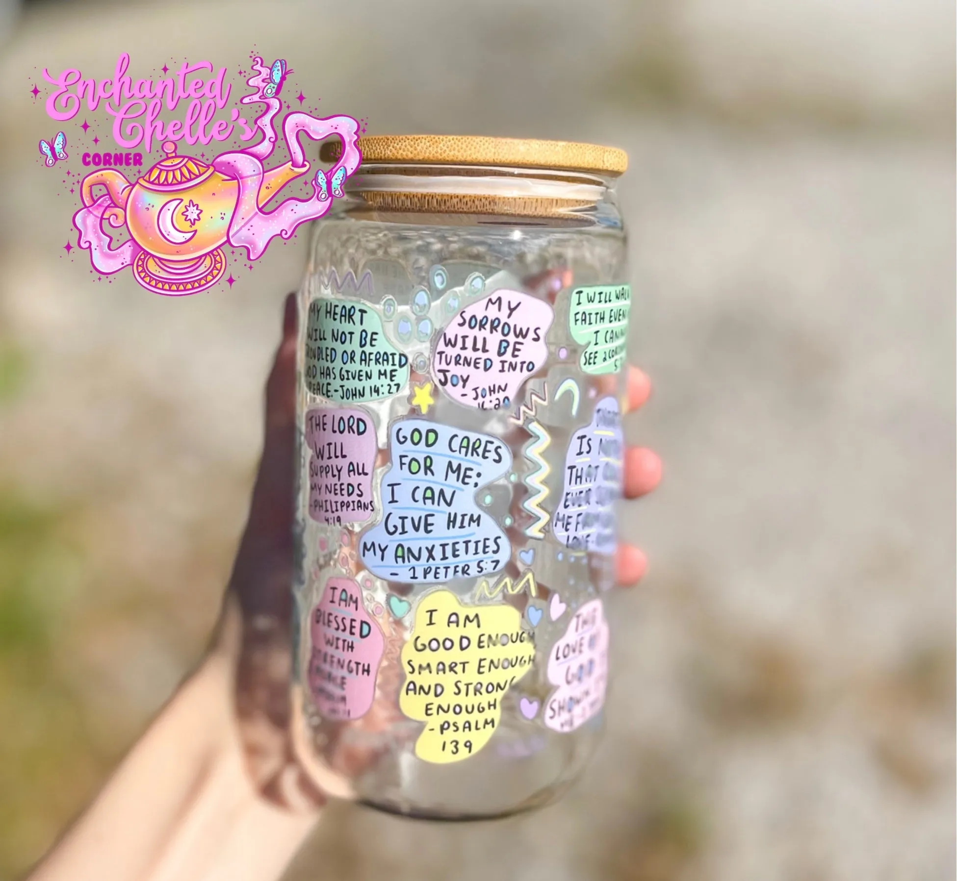 16 oz Glass My Bible Affirmations Cup