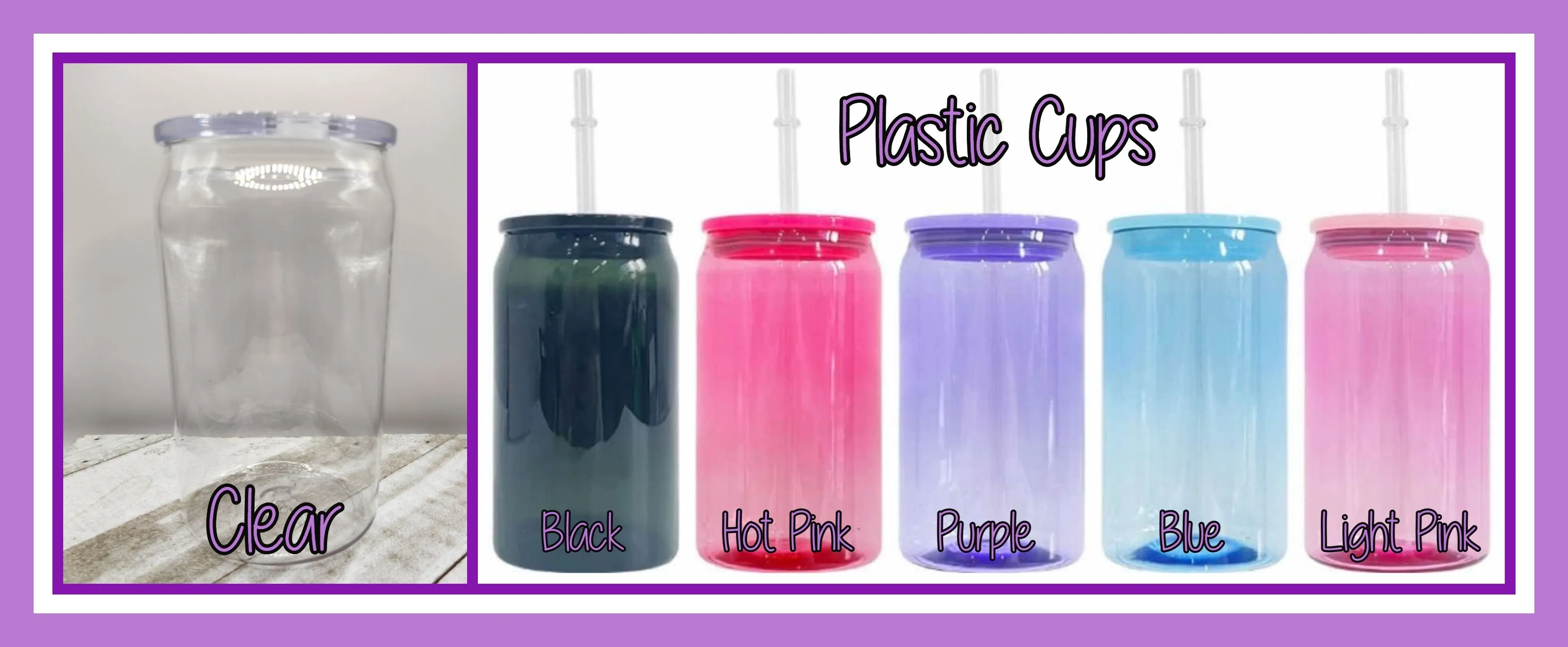 16oz Glass or Plastic Cup - Back the Blue SM