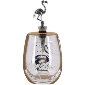 2 Piece Flamingo Wine Glass with Stopper