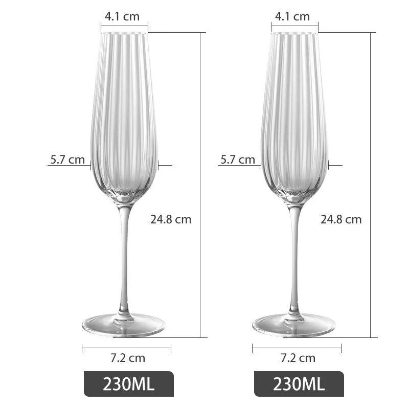 2 Pieces Elegant Champagne Glasses