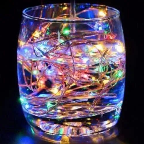 20 Battery Operated LED String Lights on Copper Wire Christmas Tree Lights (Warm White)