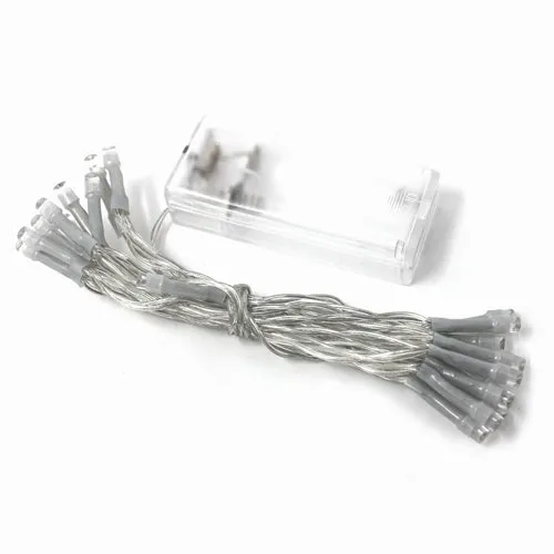 20 LED Clear Cable String Lights - Battery Operated