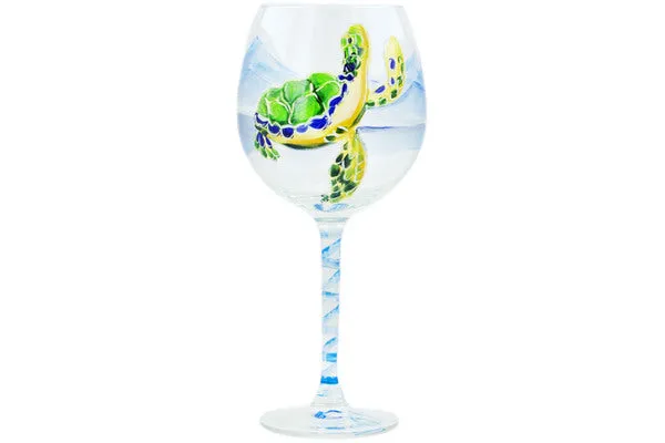 20 oz Wine Glass - Arctic Turtle