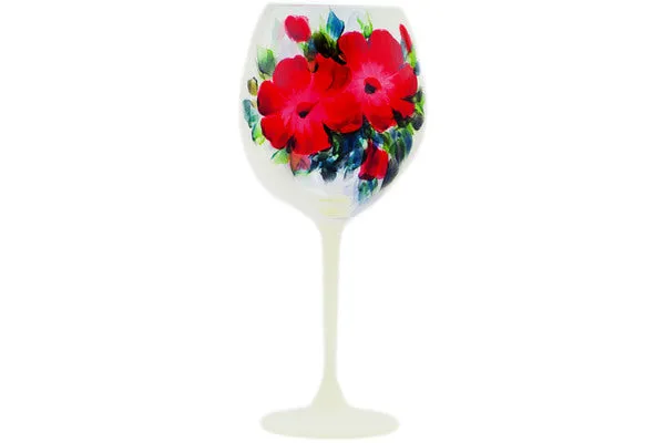 20 oz Wine Glass - Red Marigold