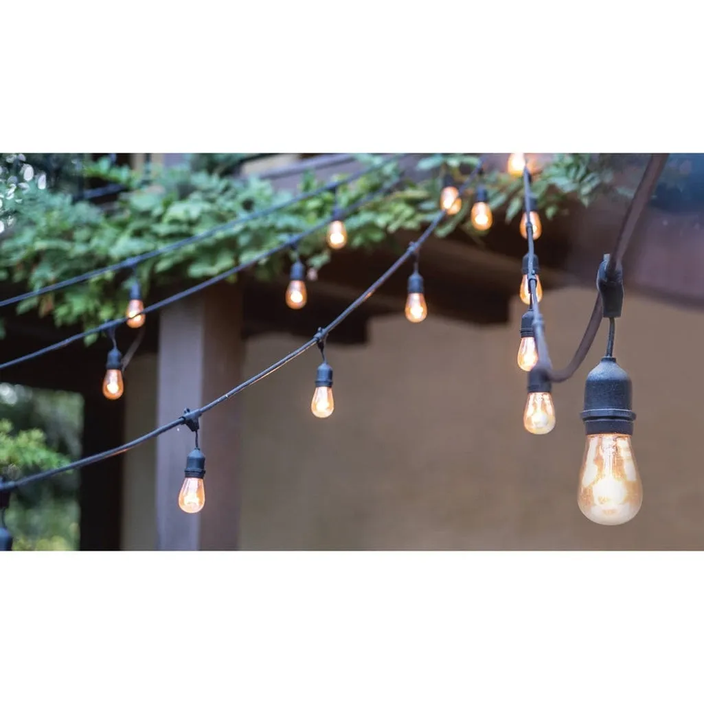 24FT - LED String Light - Includes 12-Light Filament LED bulbs - With Plug