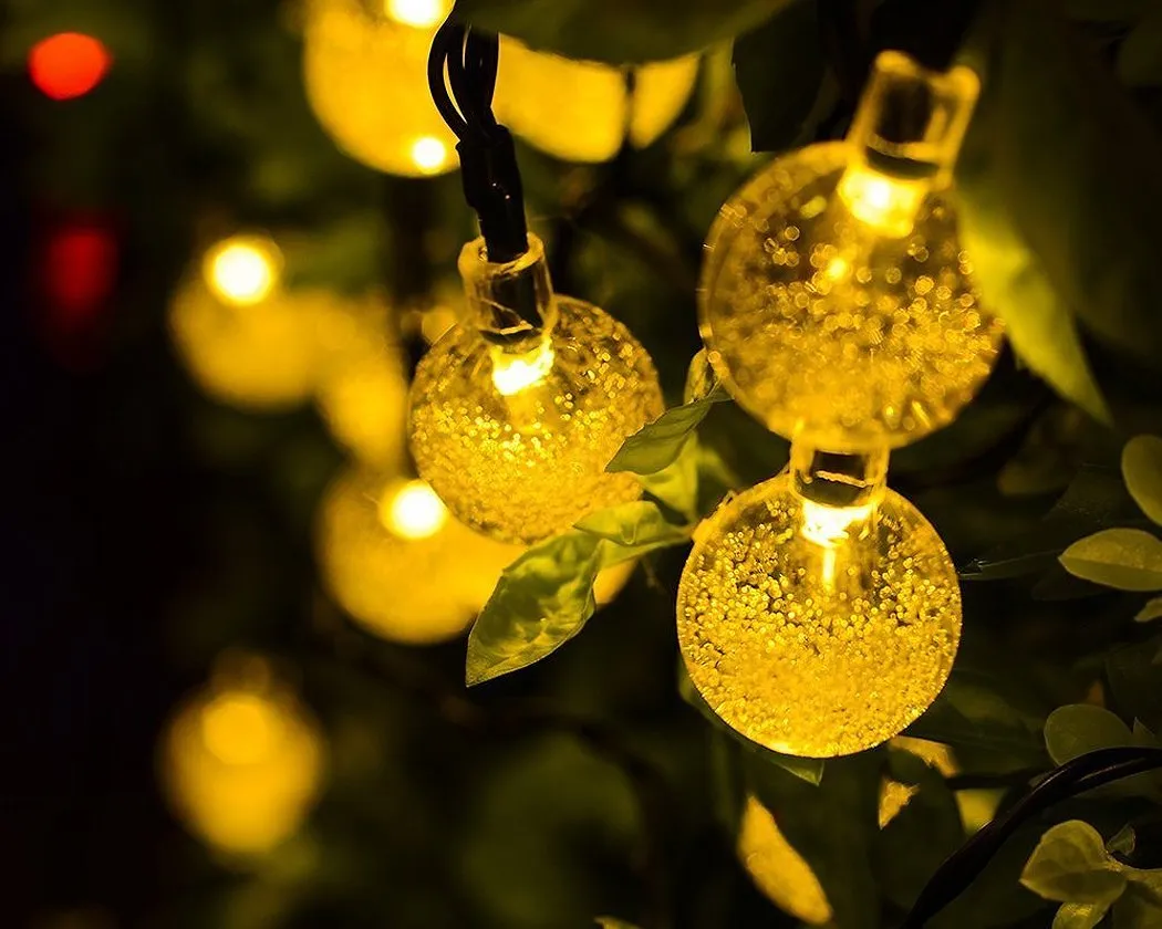 30 LED Solar Powered Ball String Lights