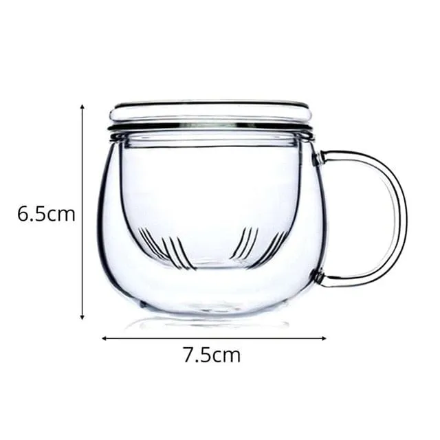 300ml Tea Infuse Sakura Glass Cup