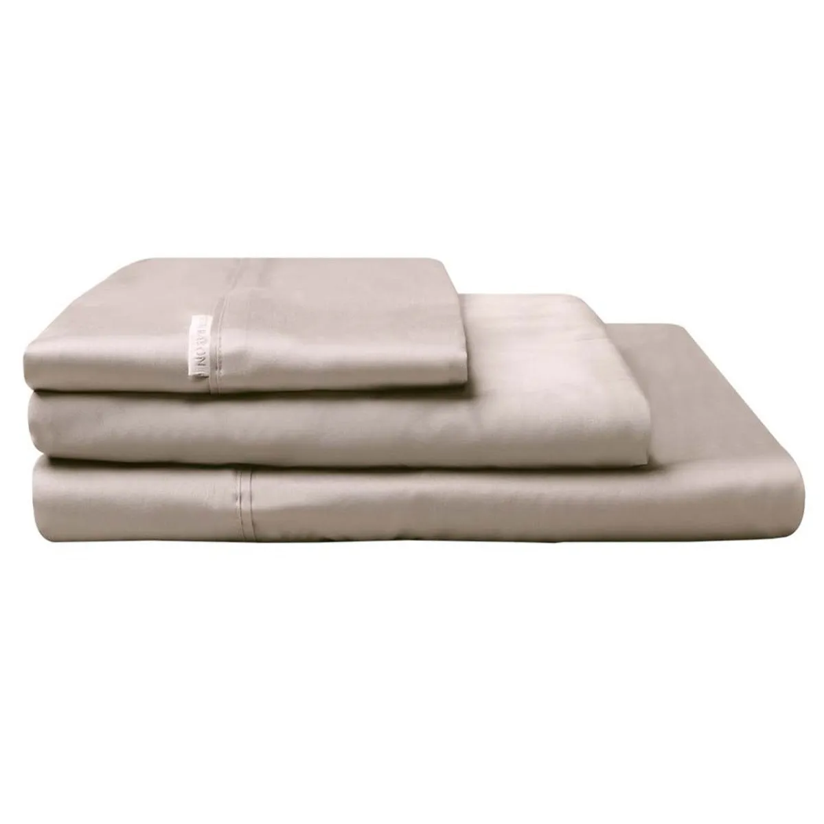 300TC Cotton Percale Sheet Set Stone by Logan and Mason