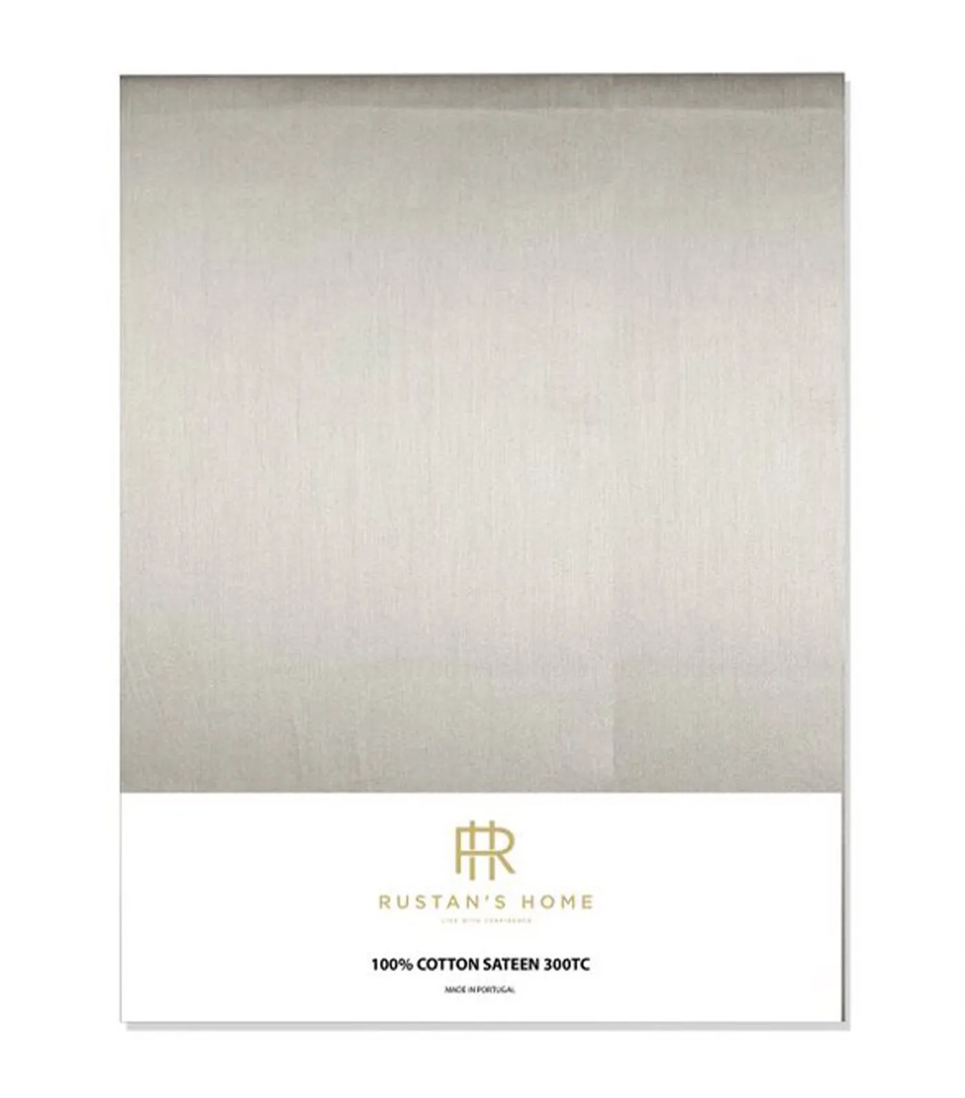 300TC Cotton Sateen Flat Sheet - Light Gray