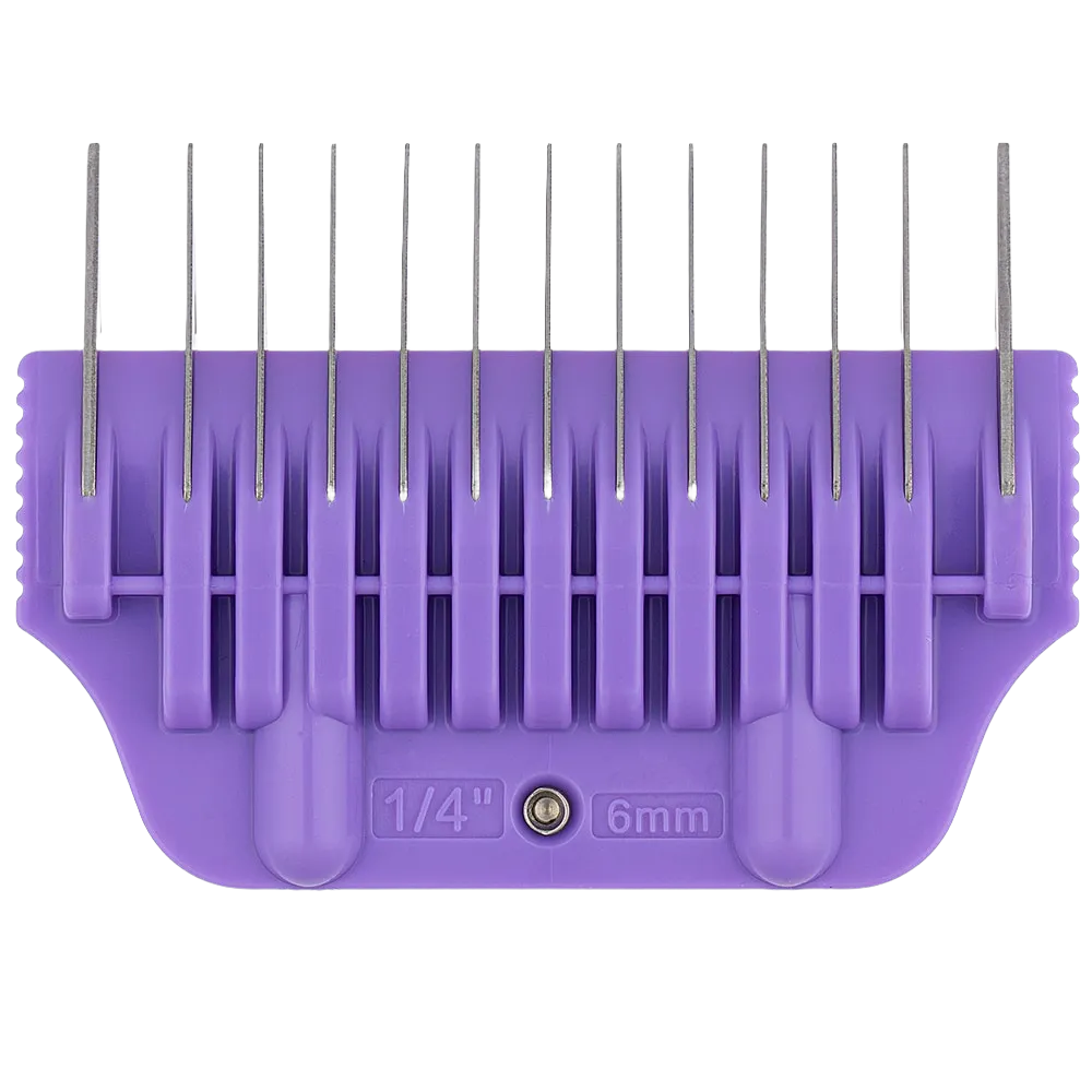 #4 1/4" Purple Wide Attachment Comb 6mm by Zolitta