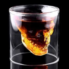 4 Size Creative Designer Skull Head Shot Glass Party Transparent Champagne Cocktails Wine Cup Doomed Drinkware Halloween Gift