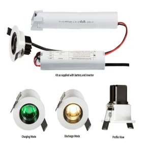 5 Watt 400lm LED Non Maintained White Downlight Kit