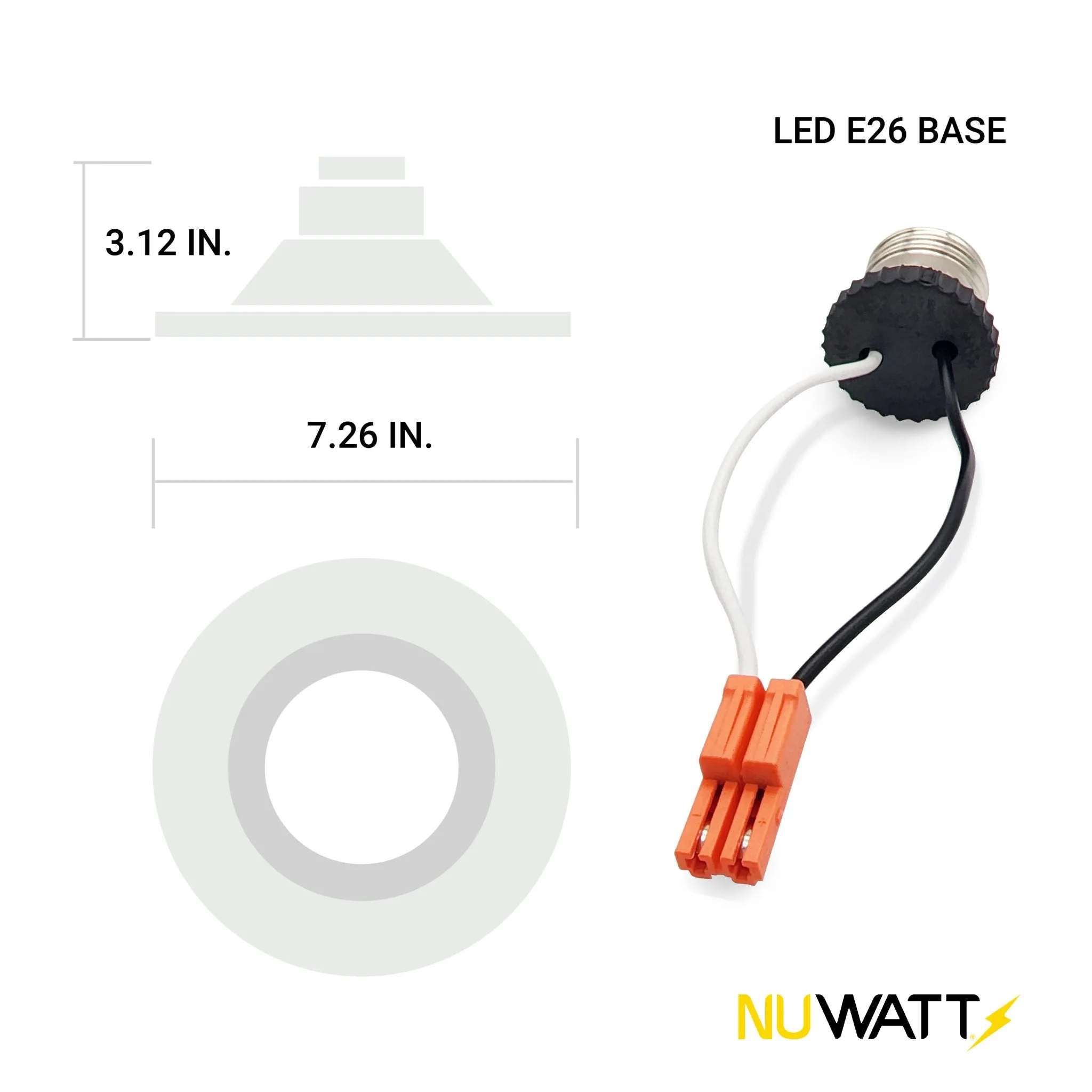 5/6" Inch LED Retrofit 120-277V Recessed Can Light - Wet Rated - 5CCT 2700K-5000K - 1300LM