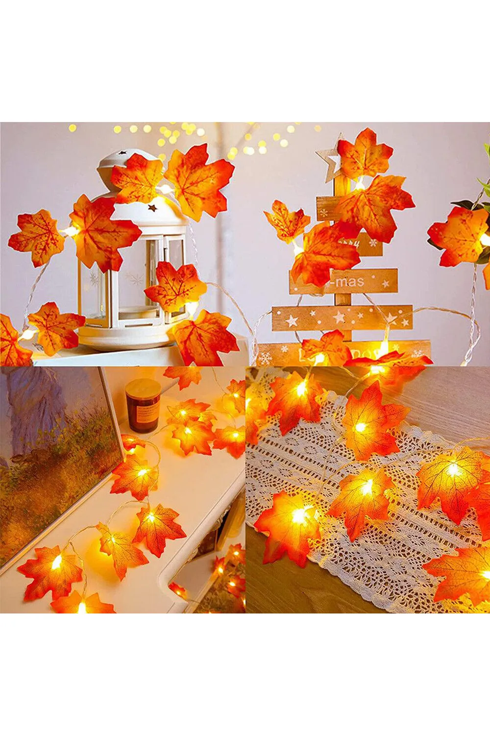 6 Pack LED Lights Maple Leaves - 18M