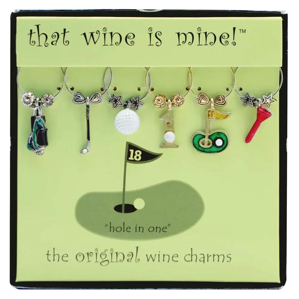 6-Piece Hole In One Wine Charms