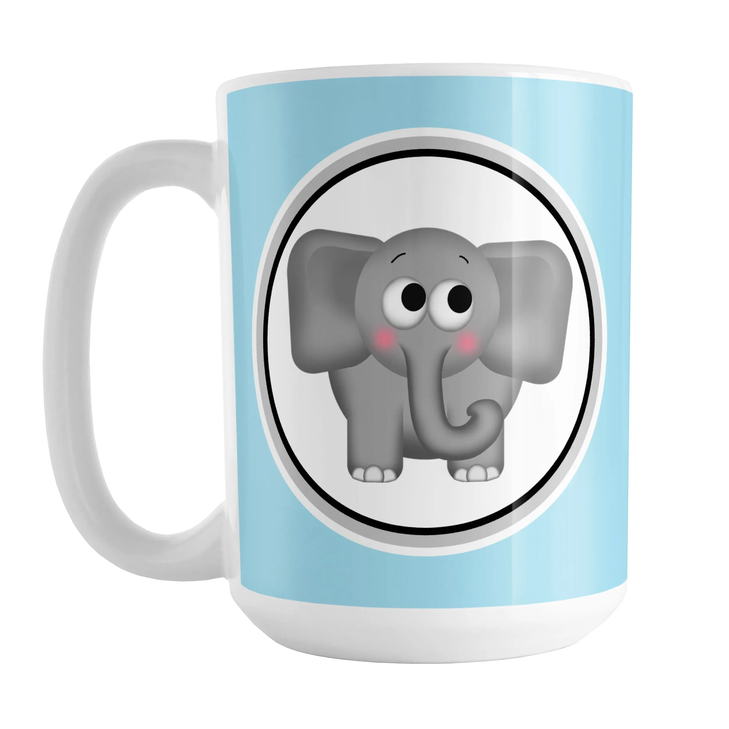 Adorable Light Blue Elephant Mug