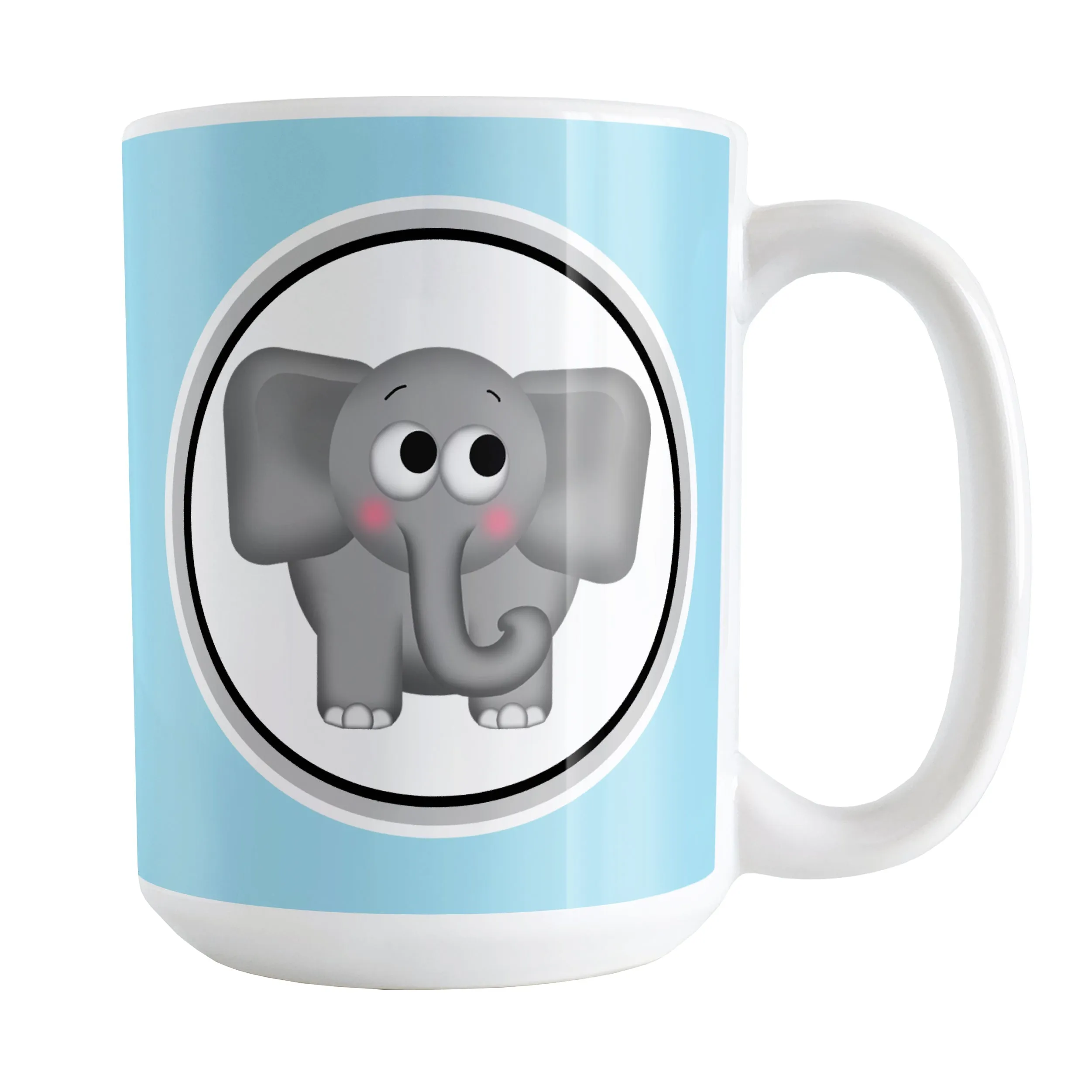 Adorable Light Blue Elephant Mug