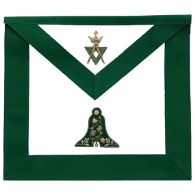 Allied Masonic Degree AMD Hand Embroidered Officer Apron - Senior Warden