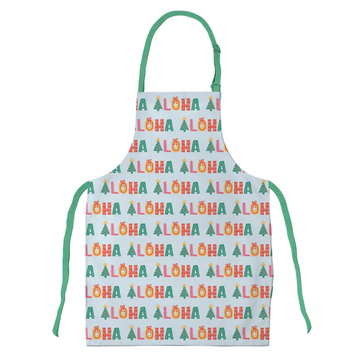 Aloha Blue Green Christmas Keiki Apron