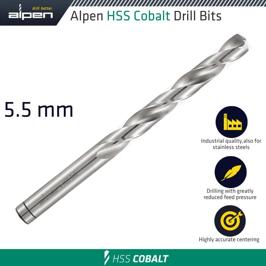 ALPEN HSS COBALT BULK DIN 338 RN,  5.5 ALP6130055