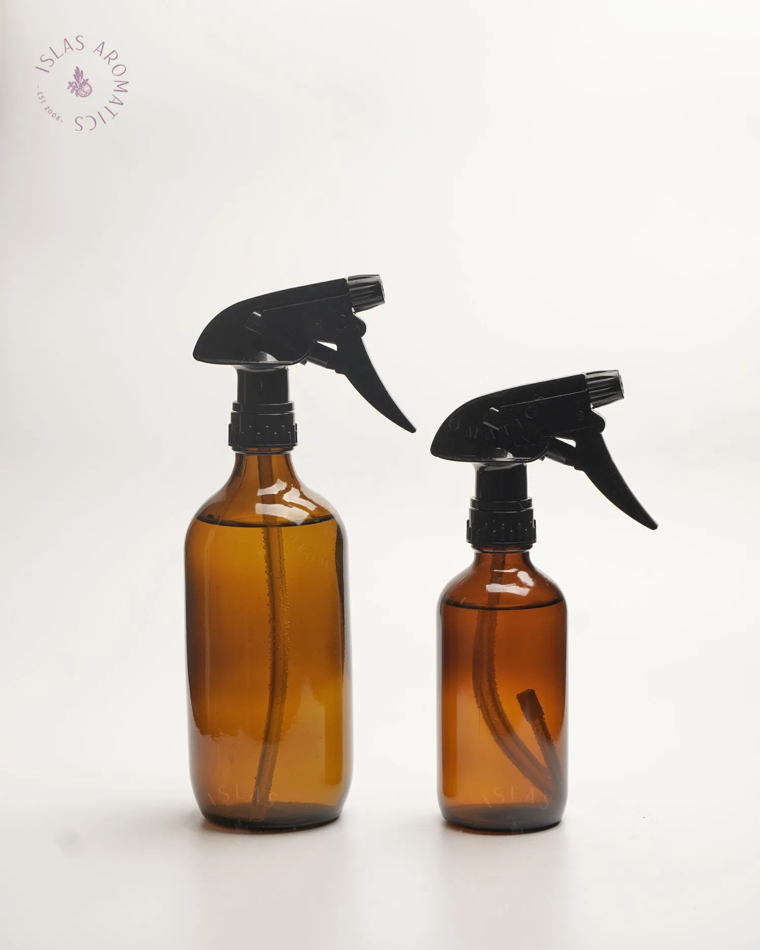 Amber Glass Bottle w/ Trigger Sprayer