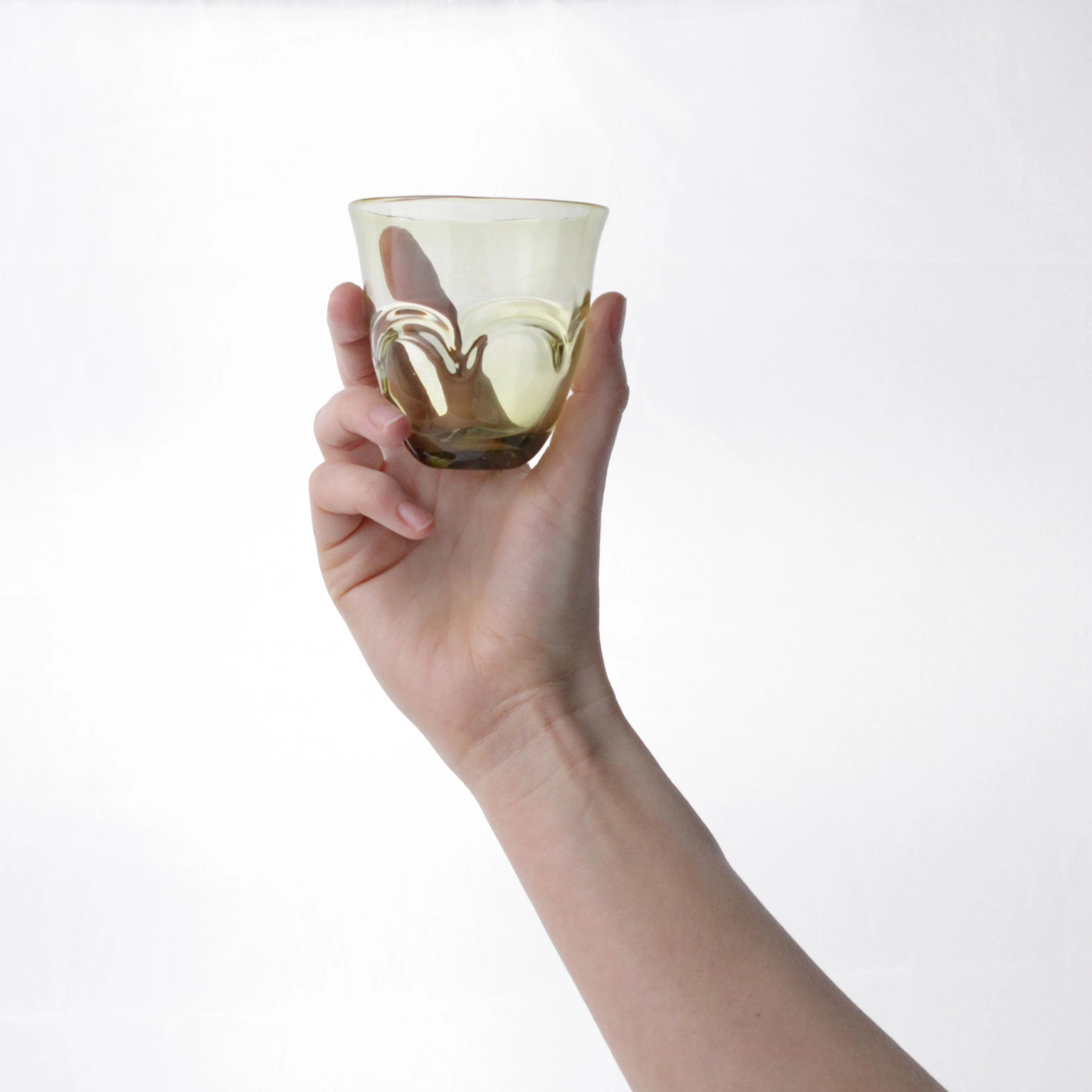 Ancient Roman Glass Cup with Wave Relief (Small) in Pair