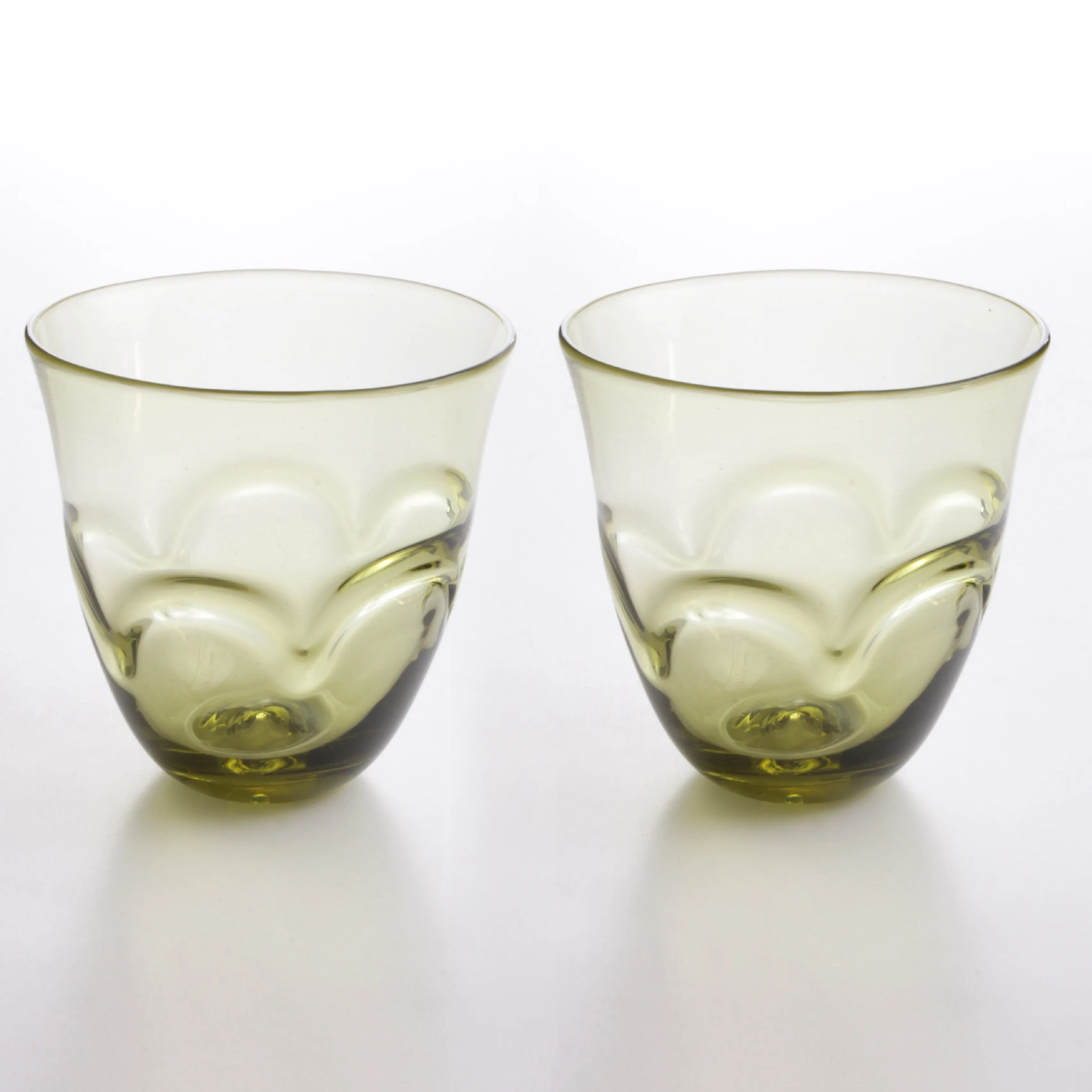 Ancient Roman Glass Cup with Wave Relief (Small) in Pair