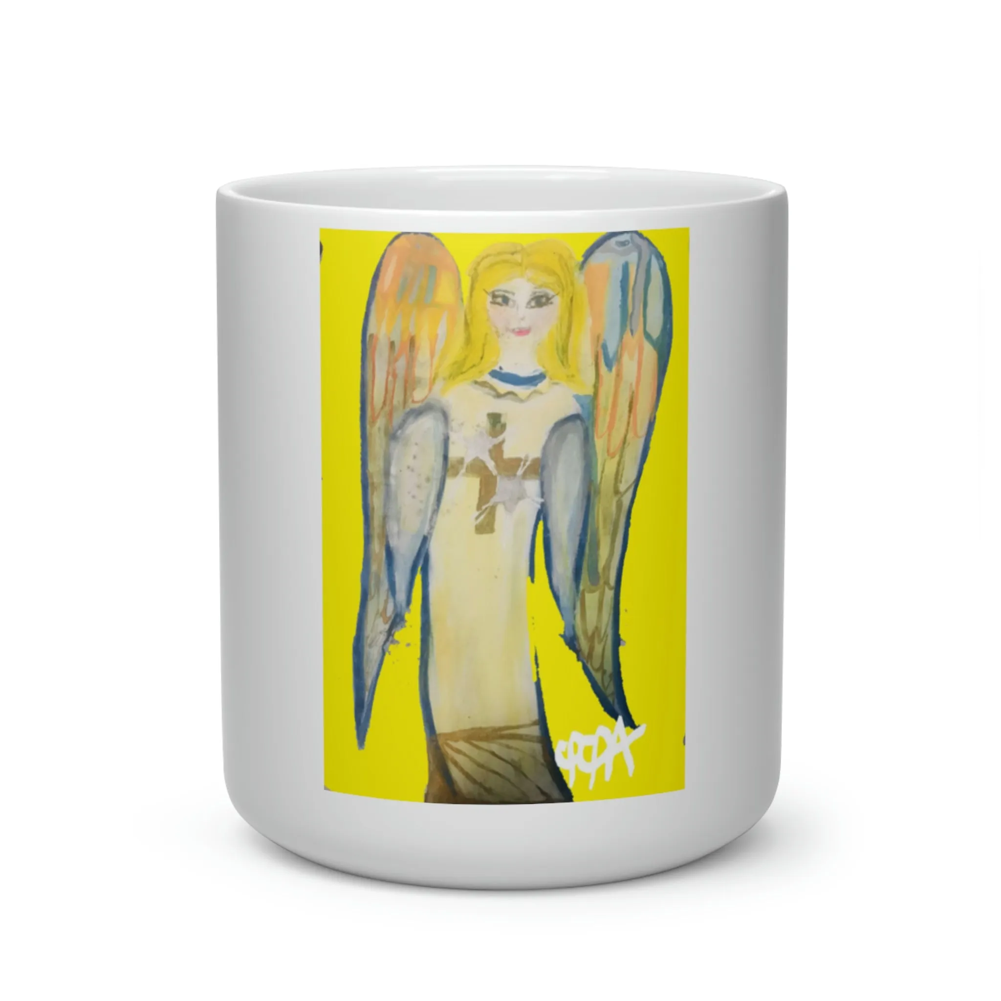 ANGEL OF LIGHT MUG (Heart Shape Mug)