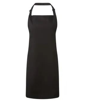 Antimicrobial bib apron | Black