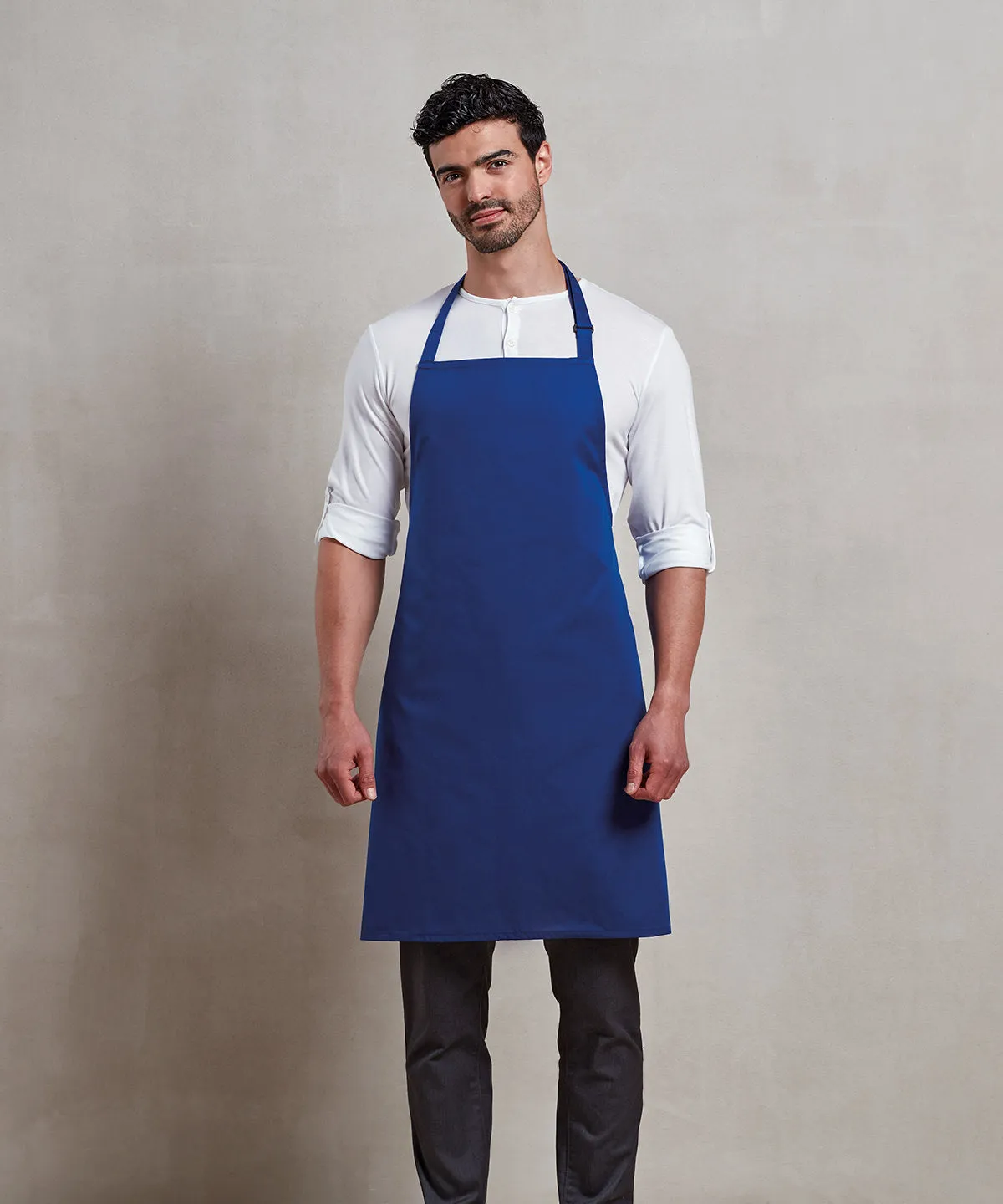 Antimicrobial bib apron | White