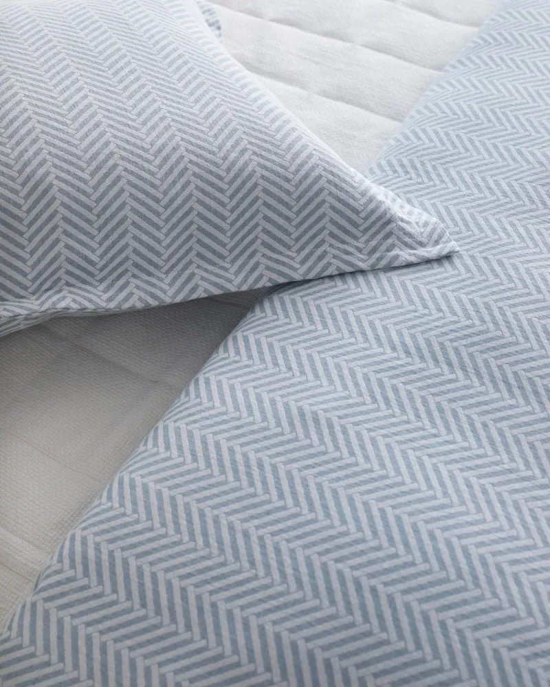 Aran Duvet Set Blue by Ann Gish