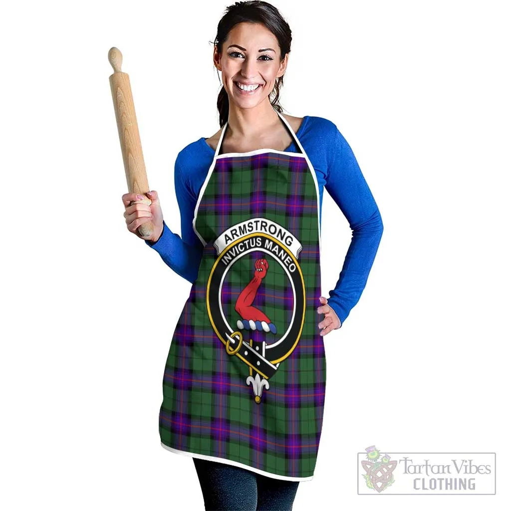 Armstrong Modern Tartan Apron with Family Crest