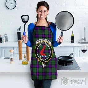 Armstrong Modern Tartan Apron with Family Crest