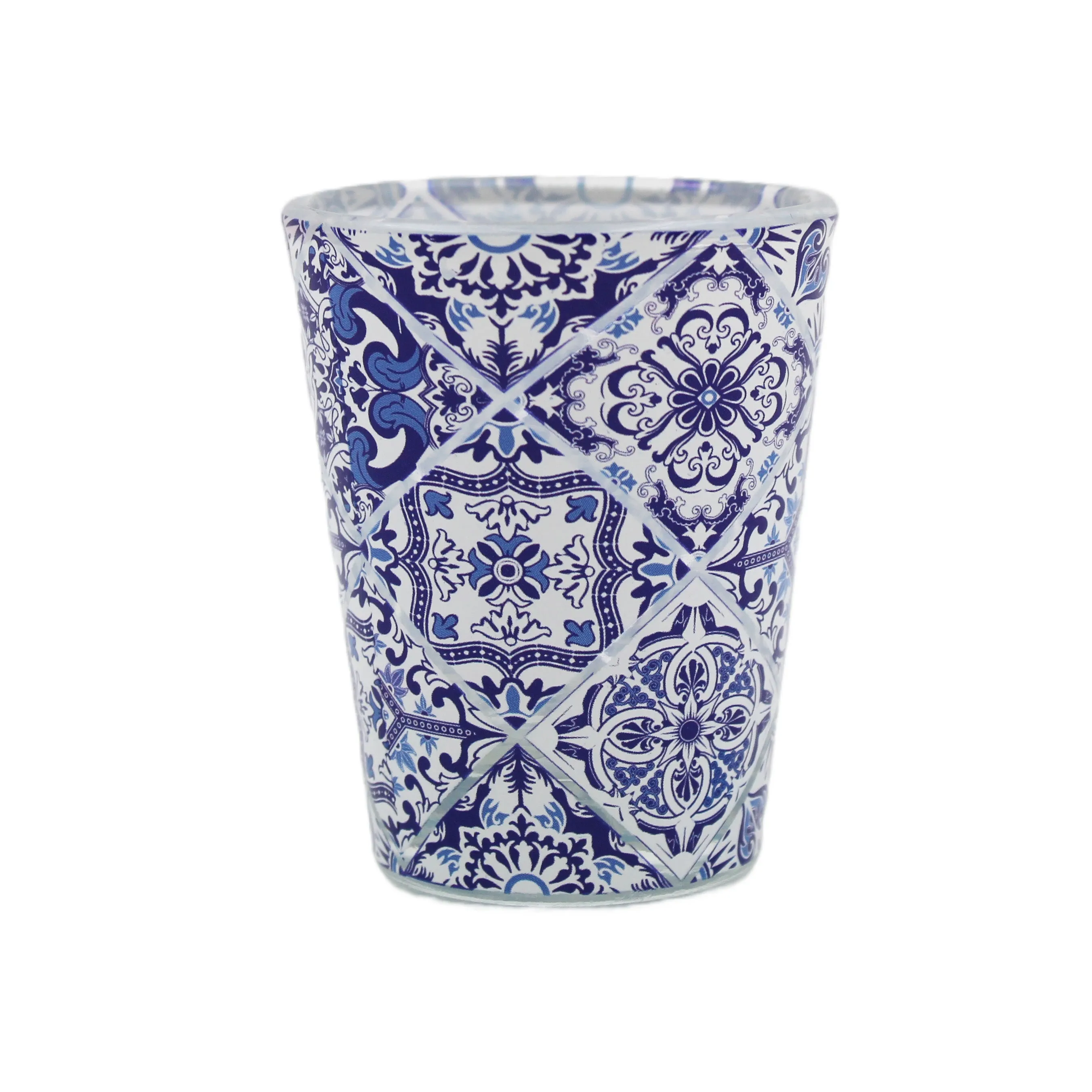 Azulejo Tile Themed Made in Portugal Blue Shot Glass, Set of 4