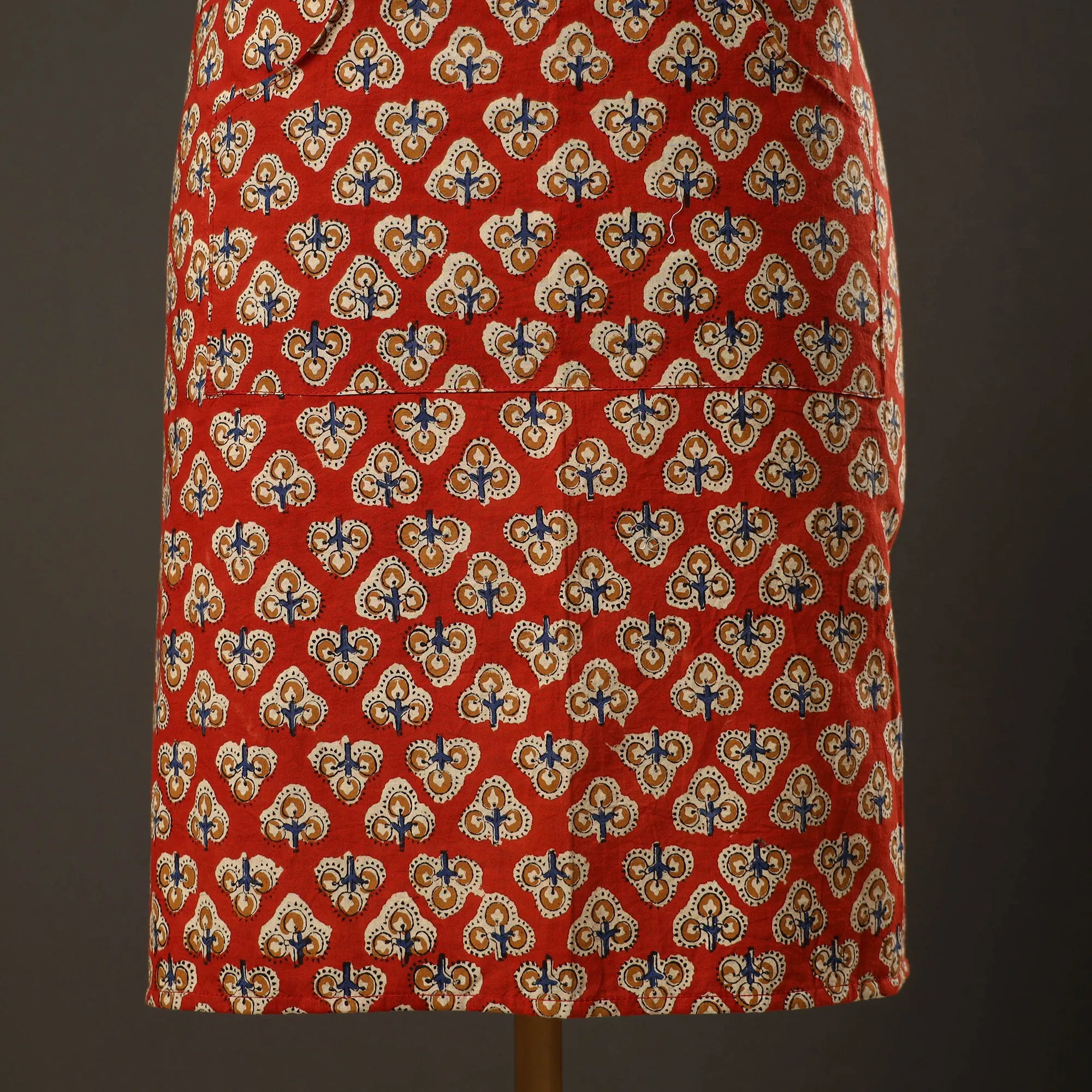 Bagru Block Printed Cotton Apron with Pocket 23