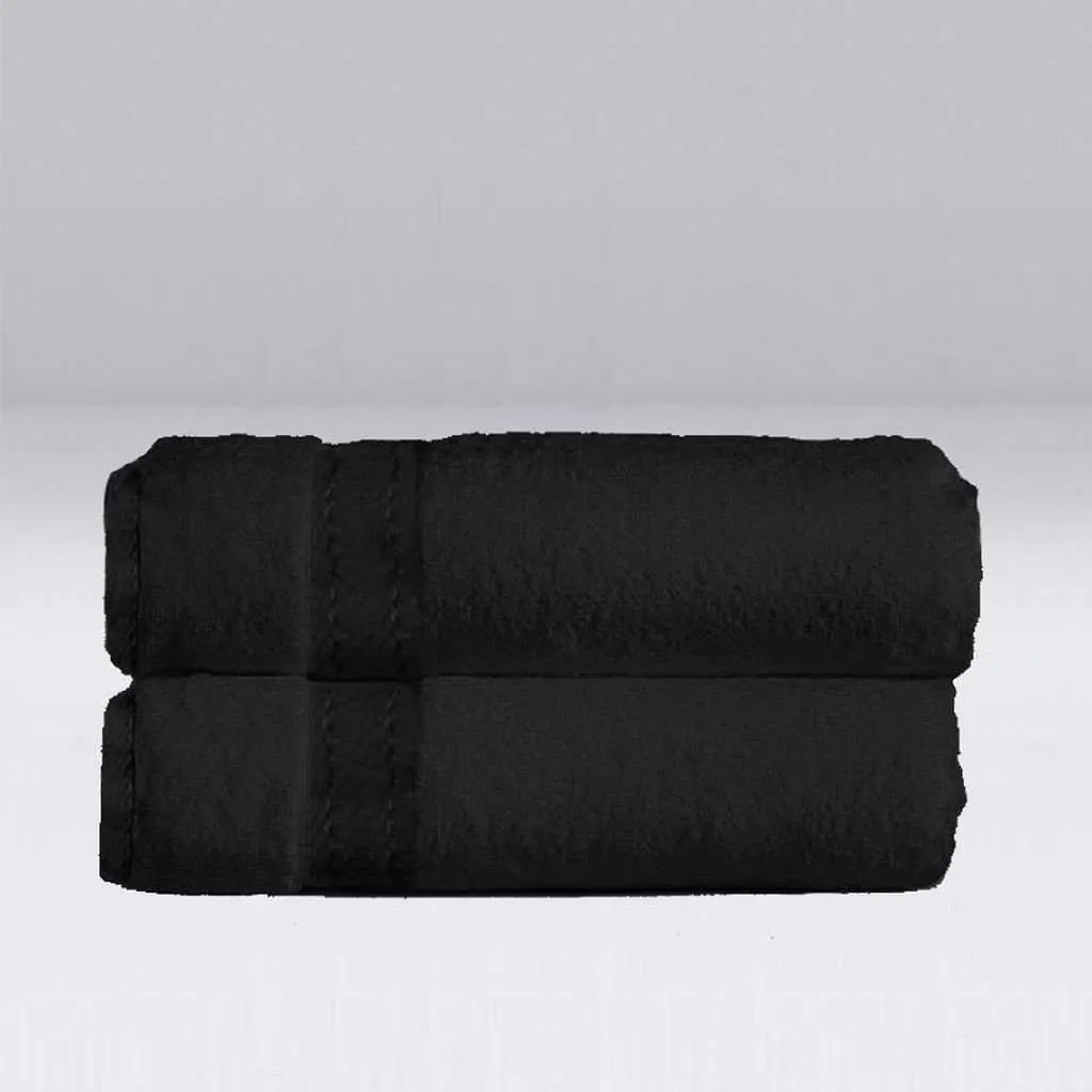 Bamboo Bath Sheet Black