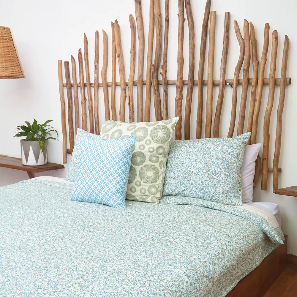 Bamboo Blue Duvet Cover in 2 Sizes