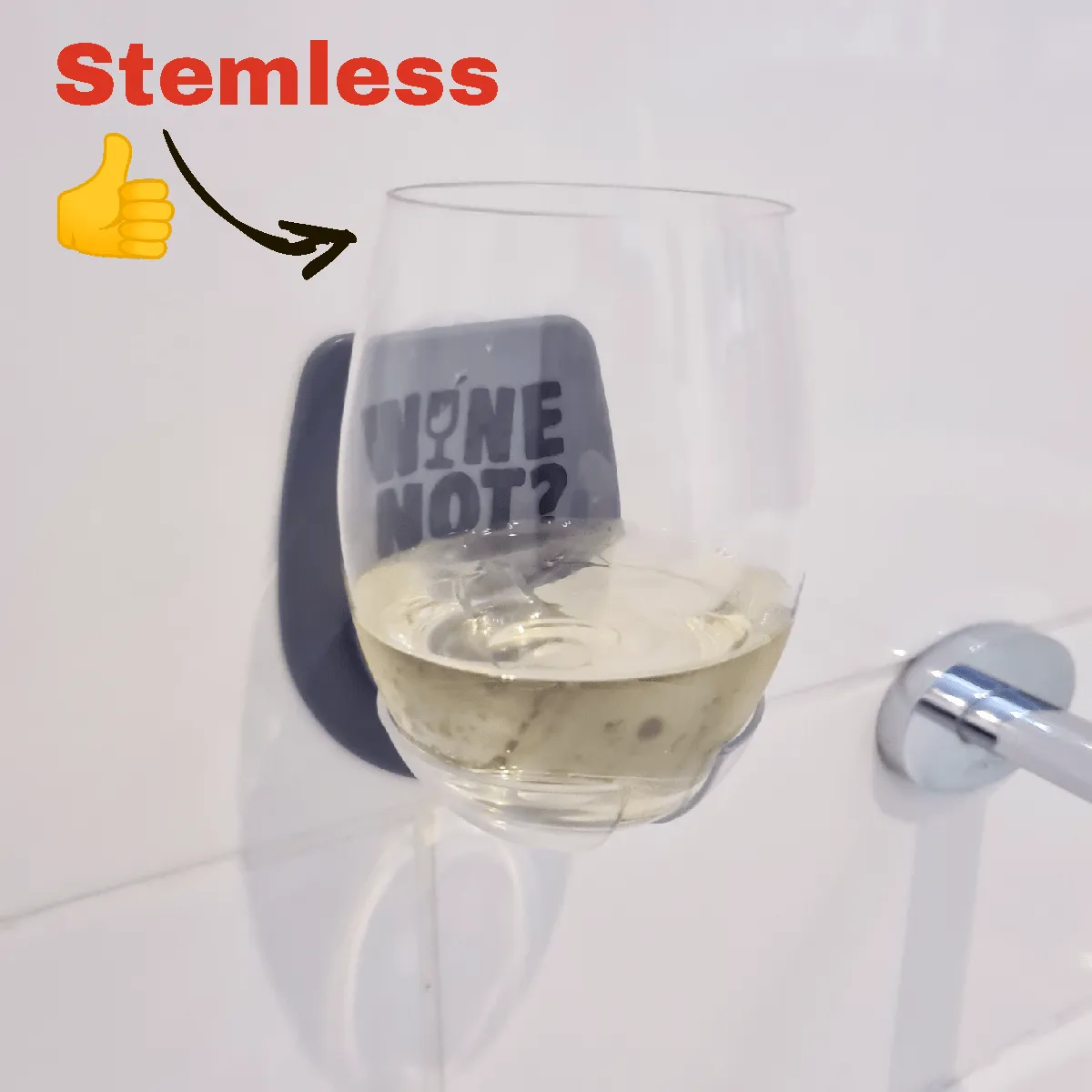 Bath Wine 🛀 - Stick On Wine Holder