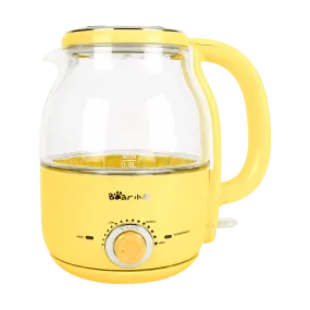 Bear 1.2L Electric Kettle, ZDH-A12R2 , Electric BPA-Free Glass Kettle, Temperature Dial, Keep Warm Function, Cordless 360° Base