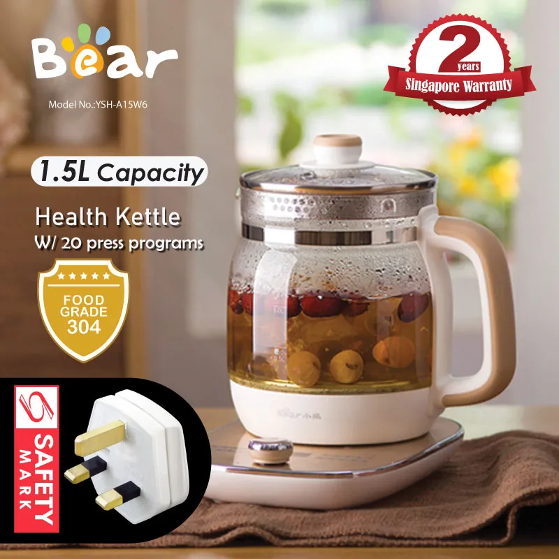 Bear Electric Health Multi-Function Kettle 20 Press Function, 1.5L (YSH-A15W6)