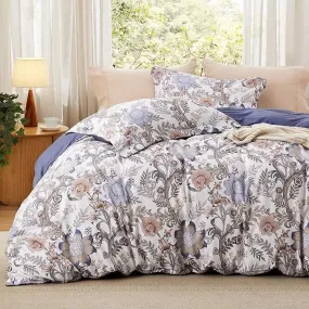 Bedsure Reversible Floral Duvet Cover Set