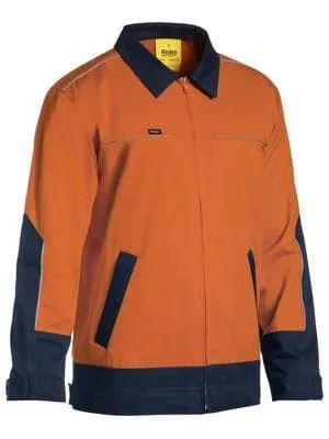 Bisley Workwear Hi Vis Drill Jacket With Liquid Repellent Finish BJ6917