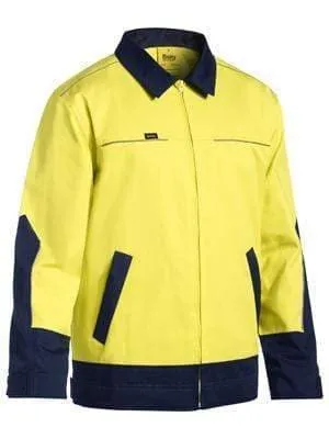 Bisley Workwear Hi Vis Drill Jacket With Liquid Repellent Finish BJ6917