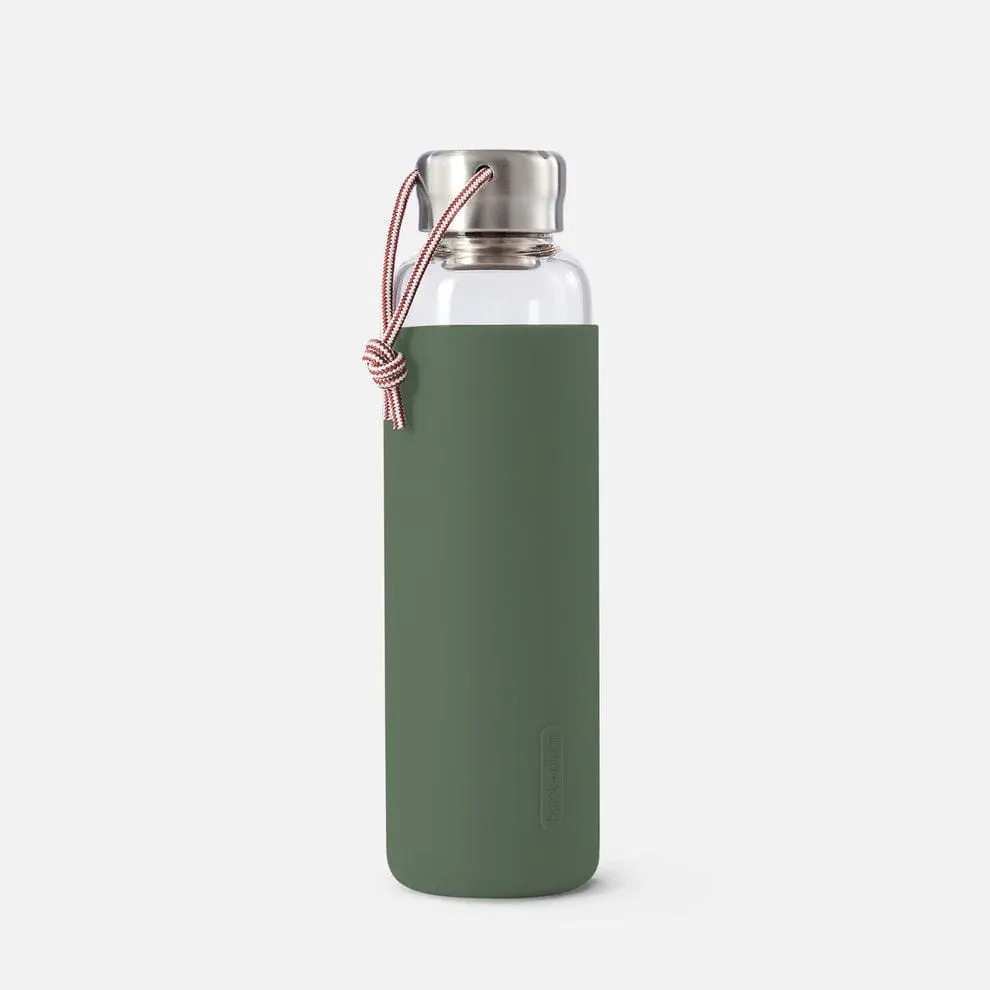 Black   Blum Glass Water Bottle